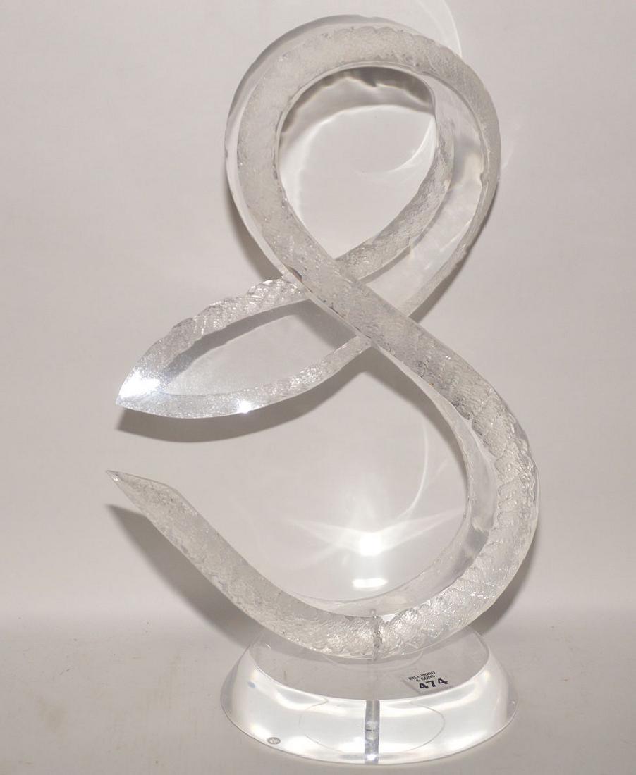 Modern Lucite / Acrylic sculpture, 18"h: Modern Lucite/acrylic sculpture, (Van Teal) 18"h