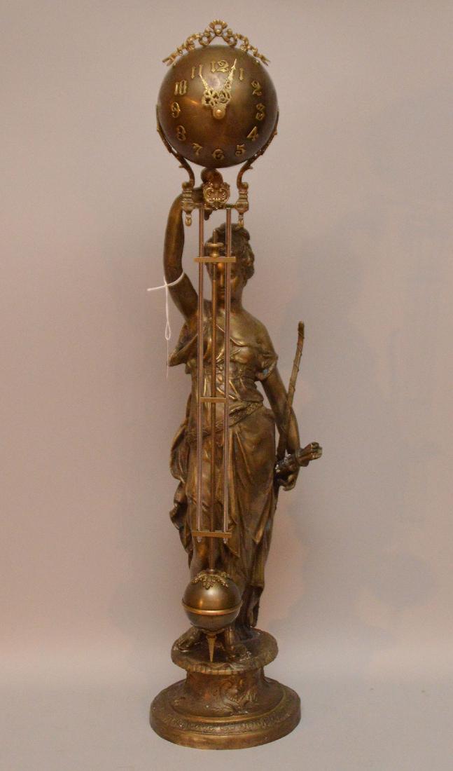 Bronze Swing Arm “Dianna The Huntress” Clock. (1 of 10)