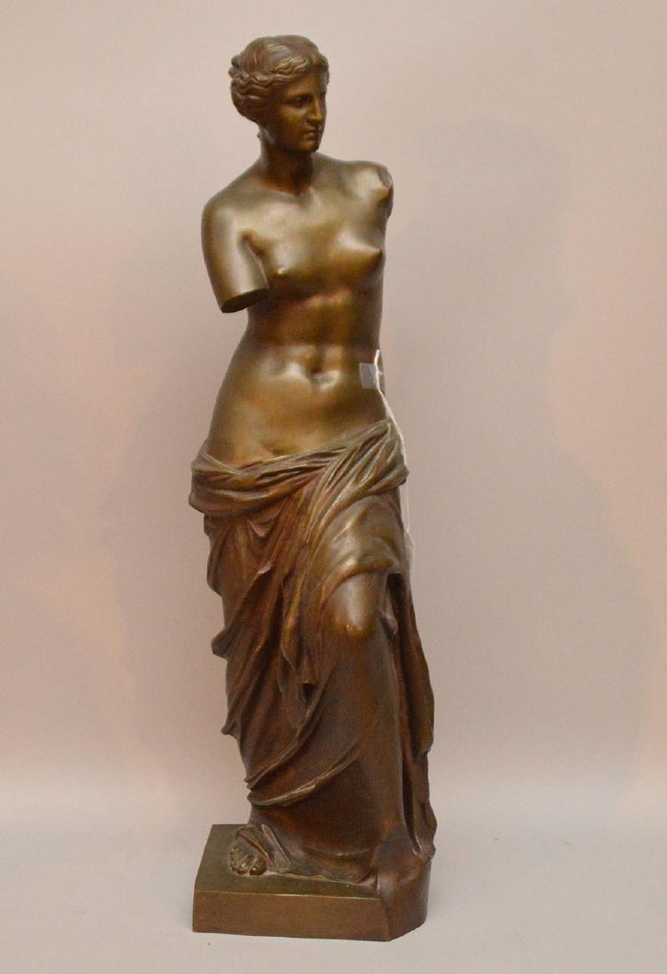 Antique Bronze Venus de Milo Sculpture.  Ht. 25 1/2" (1 of 5)
