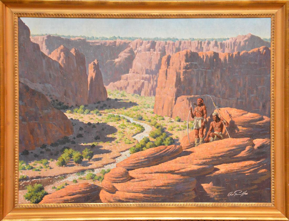 ARTHUR SARNOFF, American 1912-2000, “Indians at the (1 of 7)