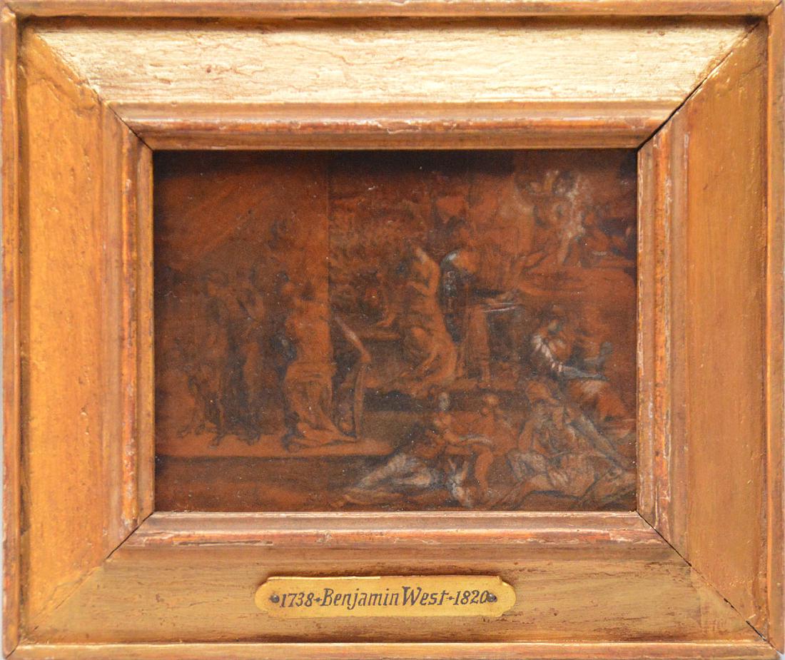 Benjamin West (AMERICAN, 1738-1820) Sketch on panel: Benjamin West (AMERICAN, 1738-1820) Sketch on panel 3-3/4 in. x 4-3/4inches