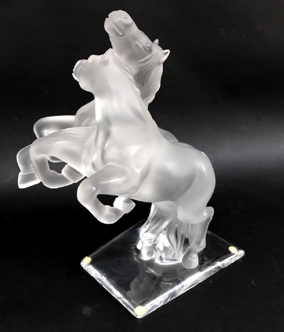 Lalique motif "Couple De Cheuaux" two horse sculpture, (1 of 7)