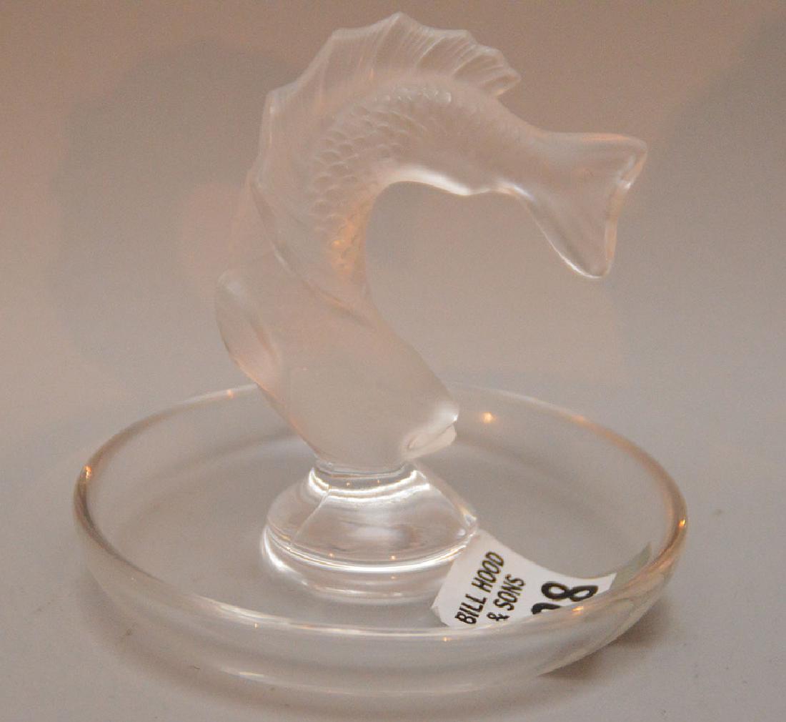 Lalique fish pin dish, 4"h (1 of 3)