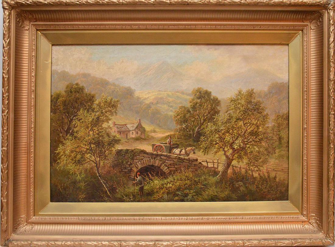 19th Century European School oil on canvas, landscape (1 of 10)