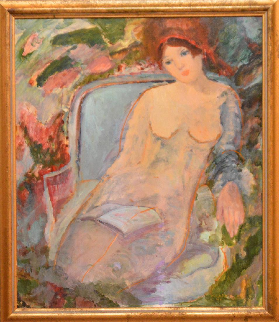 MARGARITE ZORACH, American 1887-1968, “Nude Study”. Oil (1 of 5)