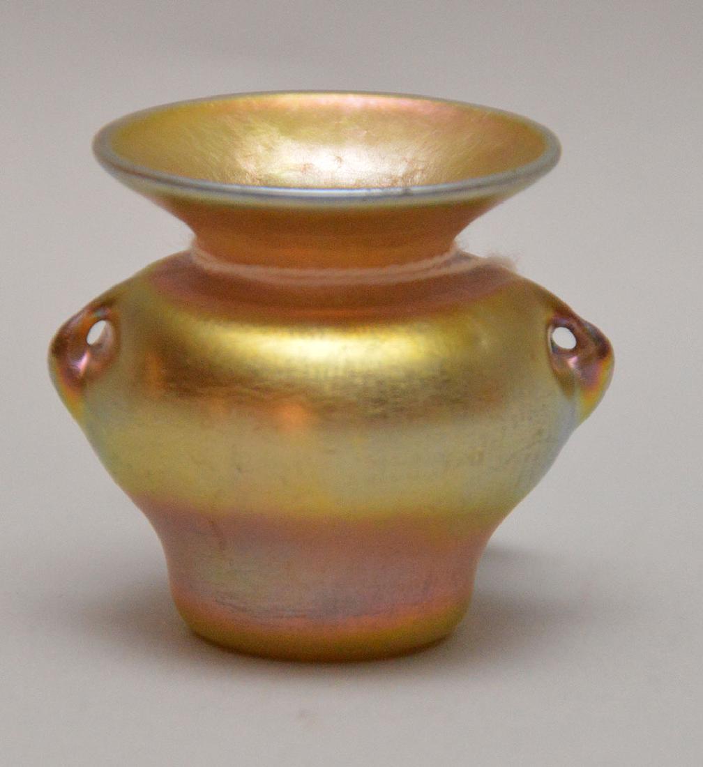 Tiffany mini favrile art glass vase, 2"h (L.C. Tiffany) (1 of 1)