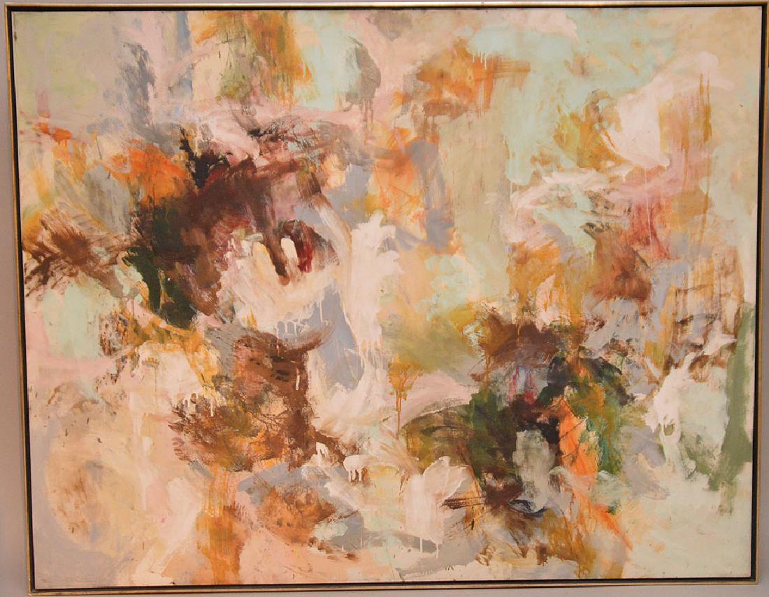 Large Modern Painting signed Kiichi, oil on canvas, 46 (1 of 5)