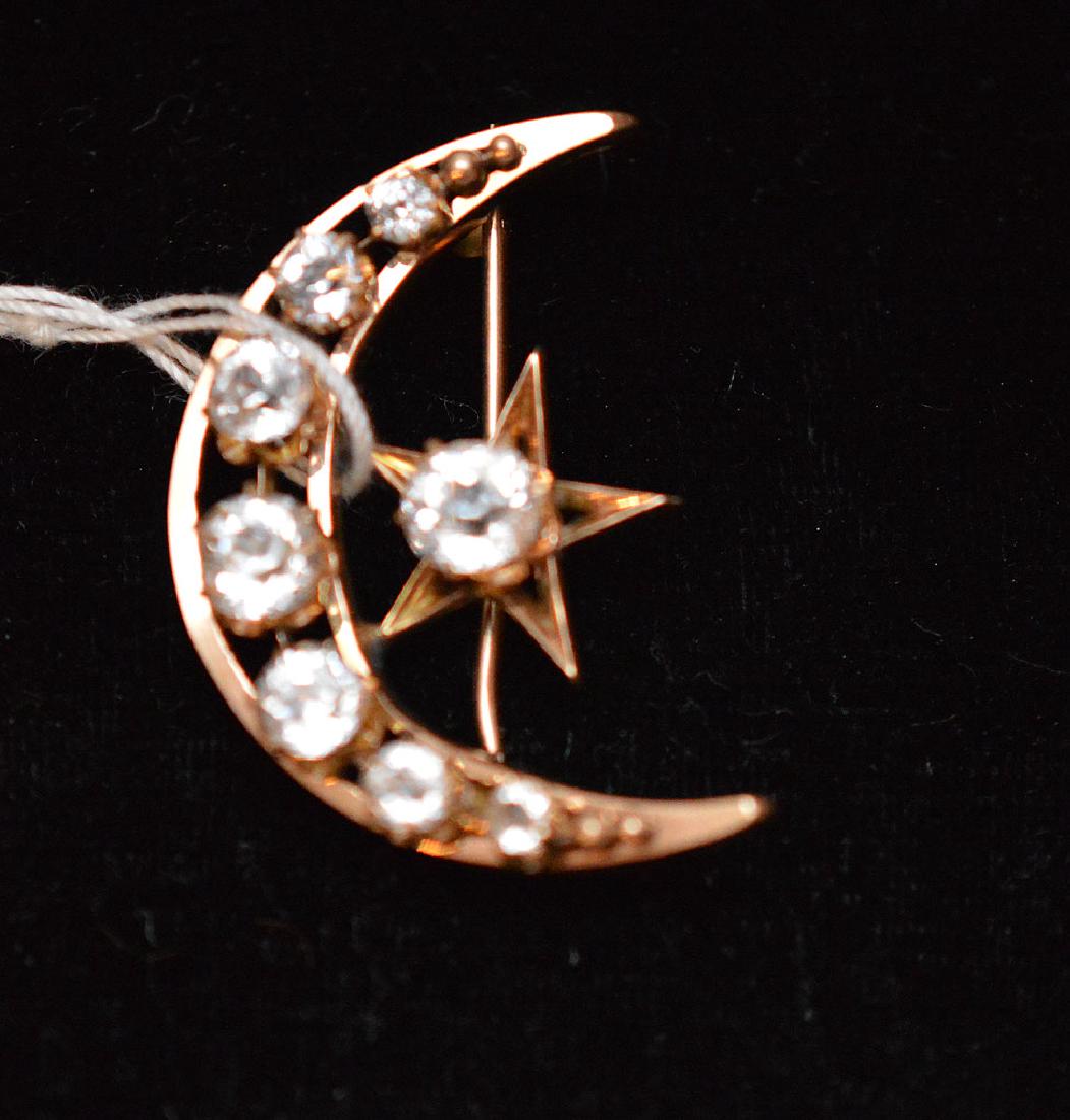 Antique 10kt gold with CZ, 3 dwt: Antique 10kt gold with CZ, 3 dwt