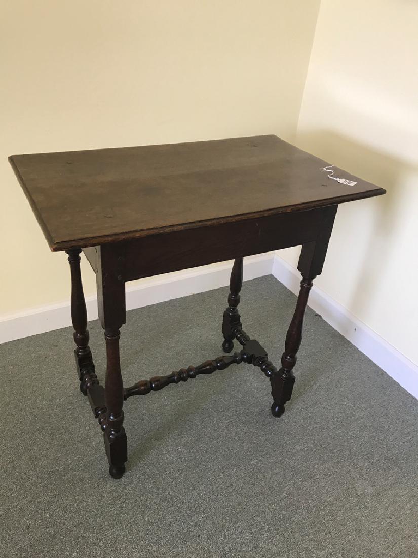 English oak Bobbin side table, circa 1750, 30"h x 29"w (1 of 4)