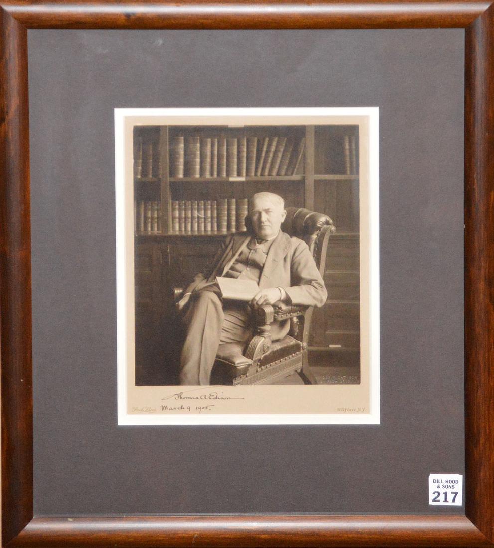 Inventor Thomas Edison March 9th 1905 signed framed (1 of 6)
