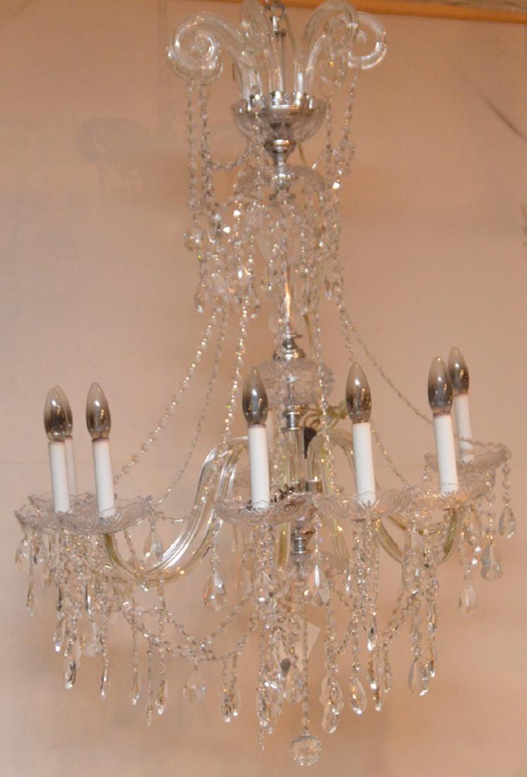Crystal 8 light chandelier (1 of 3)