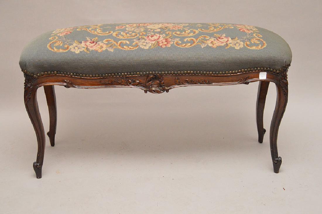 Louis XV style needlepoint bench (1 of 4)