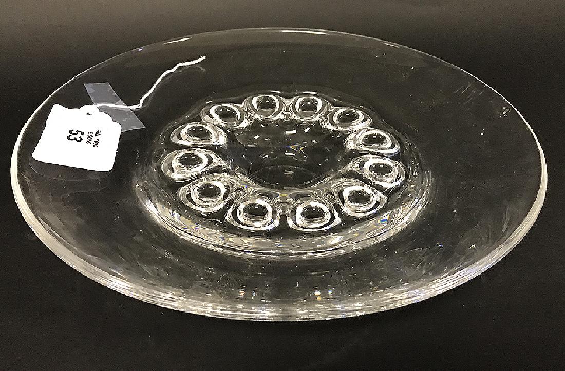 Steuben crystal serving plate, 2 1/4"h x 12 1/4"d (1 of 4)