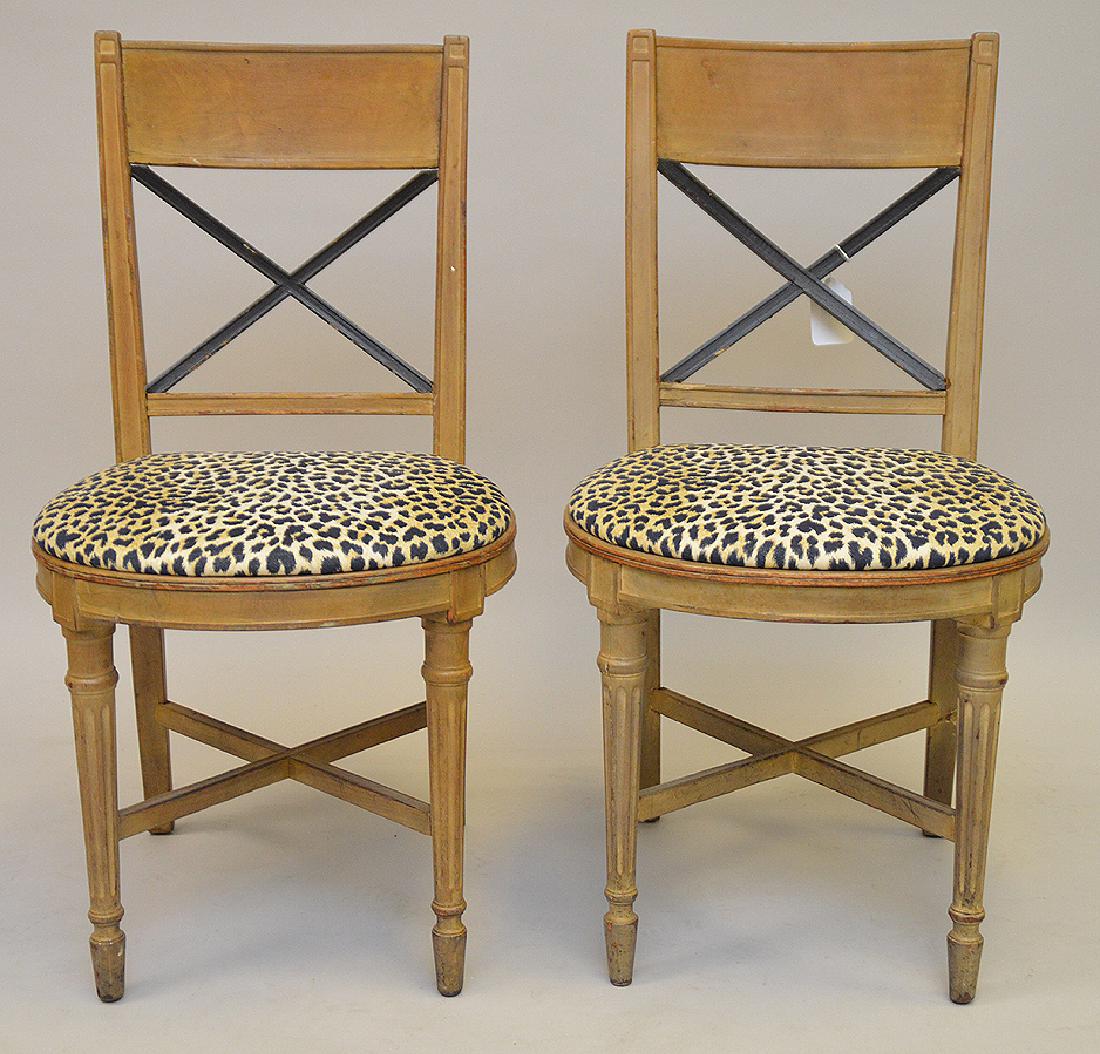 Pair of 1920's Neo-Classical side chairs from the (1 of 4)