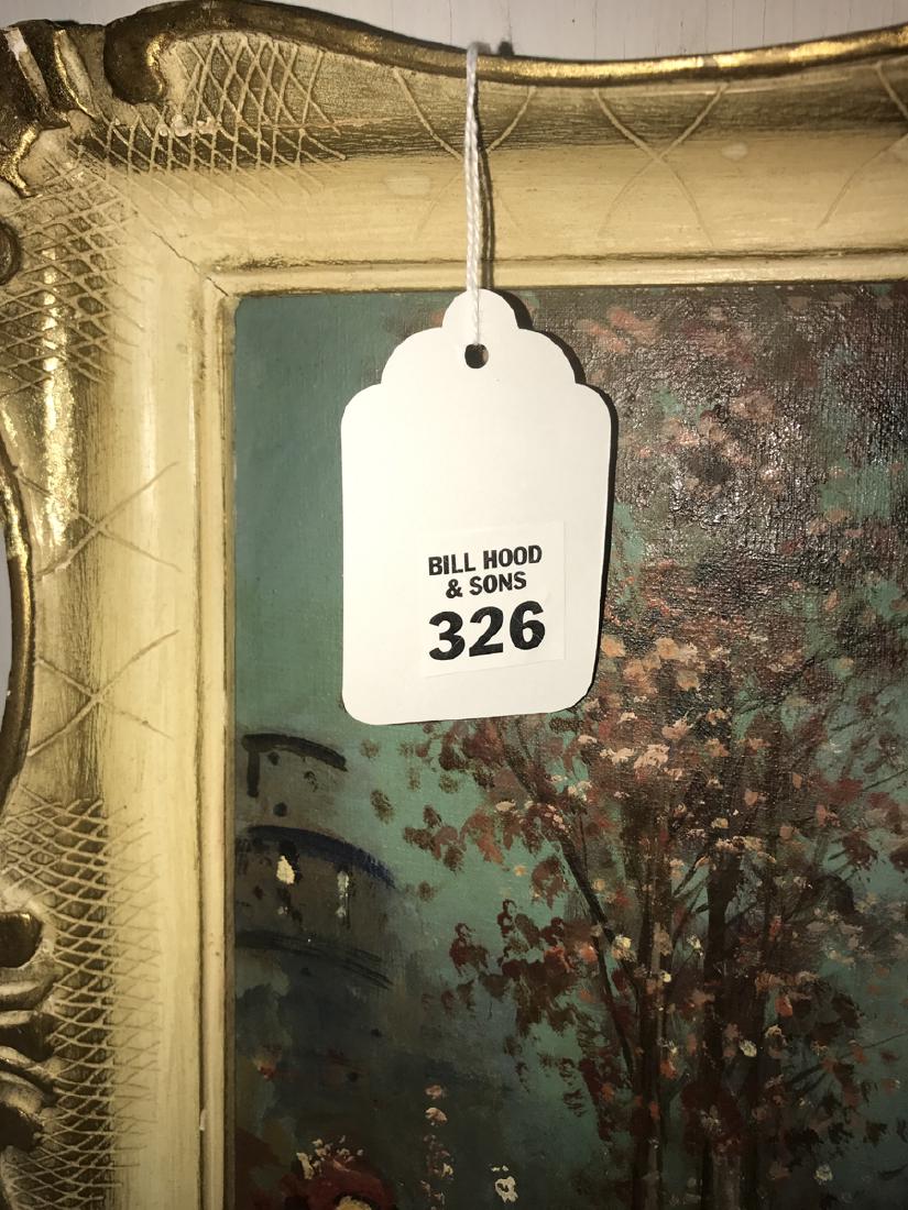 Paris street scene signed LeFort, oil on canvas, 12in. (1 of 5)