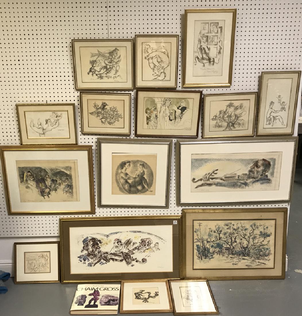 Collection of 16 Prints/Lithos many hand signed by (1 of 4)