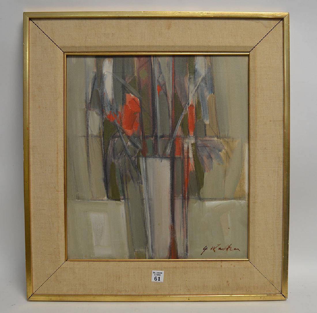 American modernist signed Walker, Modern abstract (1 of 4)