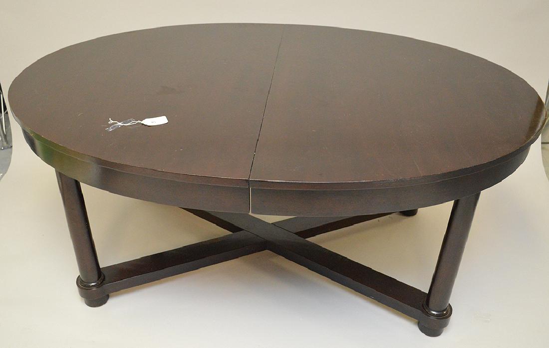 BAKER, Empire oval dining table with 2 leaves, 8 chairs