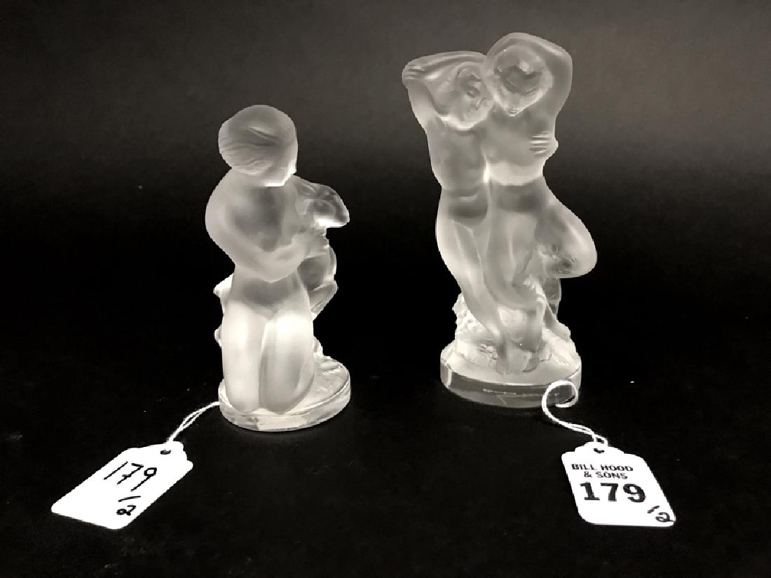 Two Lalique Figures.  Two women Ht. 5 1/2", Woman & (1 of 2)