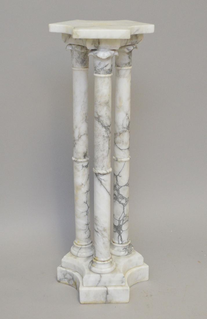 Marble pedestal classical design with 3 columns on (1 of 3)