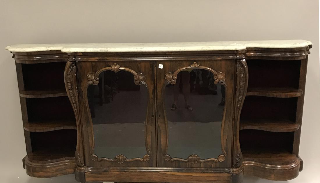 Console/buffet, 3 shaped open end shelves flanking 2 (1 of 9)