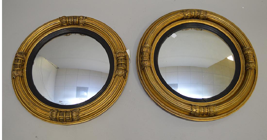 Pair 19th c. William IV pair giltwood mirrors (1 of 6)