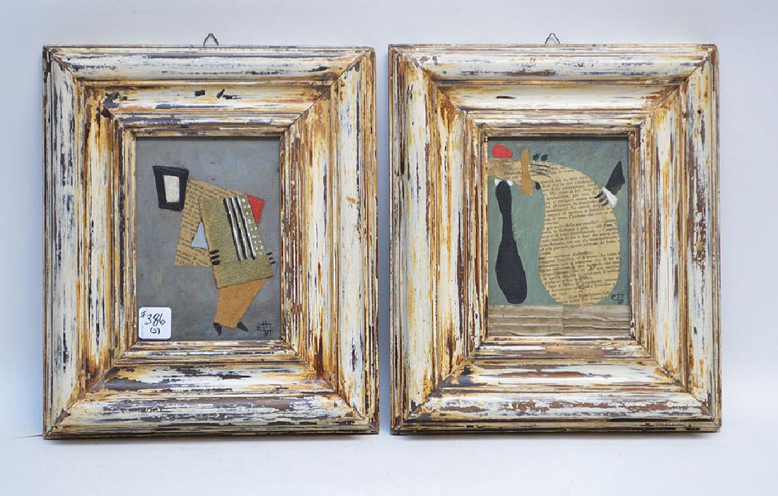 Italian School, mid-century, two abstract compositions, (1 of 6)