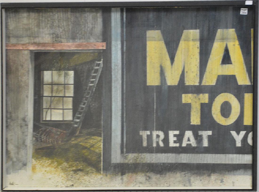 Valfred Thelin  (American 1934 - 1992) large Watercolor (1 of 6)