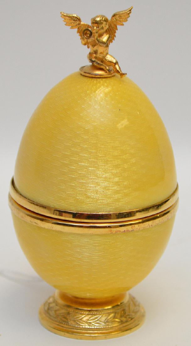 Faberge Enamel "Spring Egg", COA, NO. 199, 3 3/4"h (1 of 7)