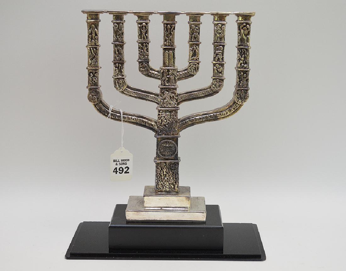 Yaacov Heller sterling Menorah sculpture, 11 1/2"h x 9 (1 of 5)