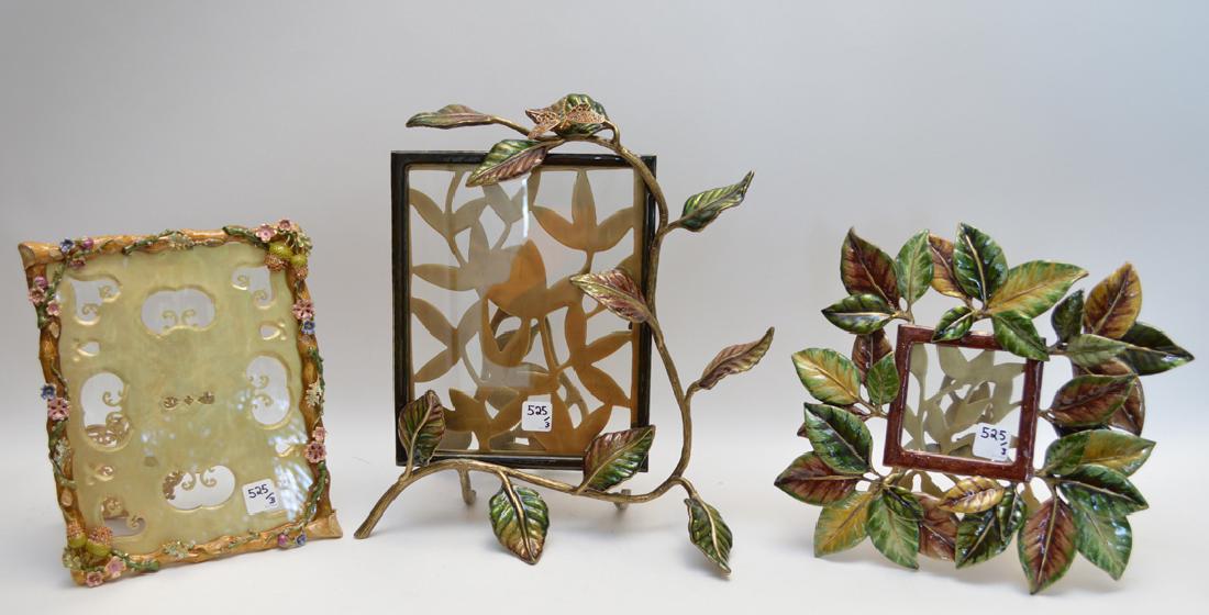 3 large Jay Strongwater frames, 1 frame with large leaf (1 of 7)