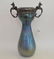 Loetz Art Glass & Metal Vase. Signed Loetz Austria.