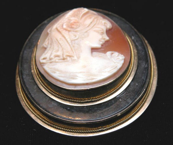 Vintage tortoise shell carved cameo: Vintage tortoise shell carved cameo