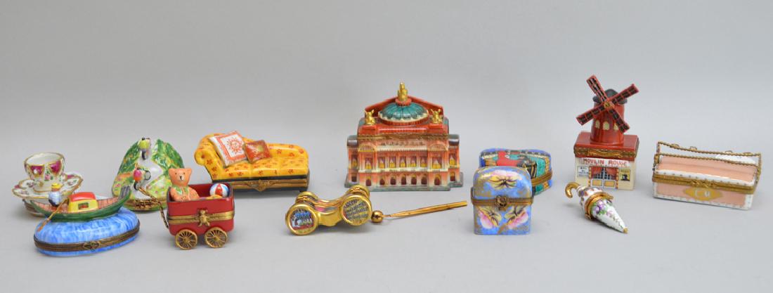 12 Limoges porcelain boxes, tallest windmill (3 1/2h) (1 of 6)