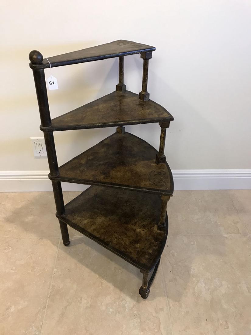 Continental giltwood library steps, 33h x 19w x 25d (1 of 4)