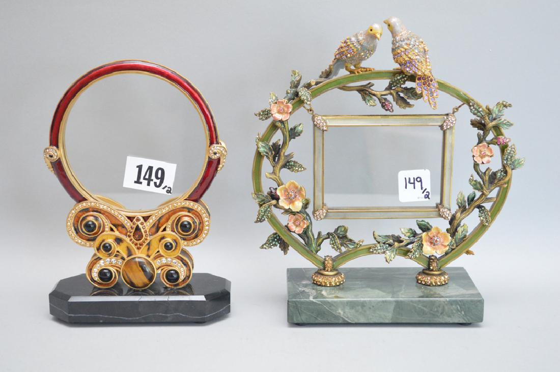 2 Jay Strongwater Enamel Frames.  Condition: good. Each (1 of 7)