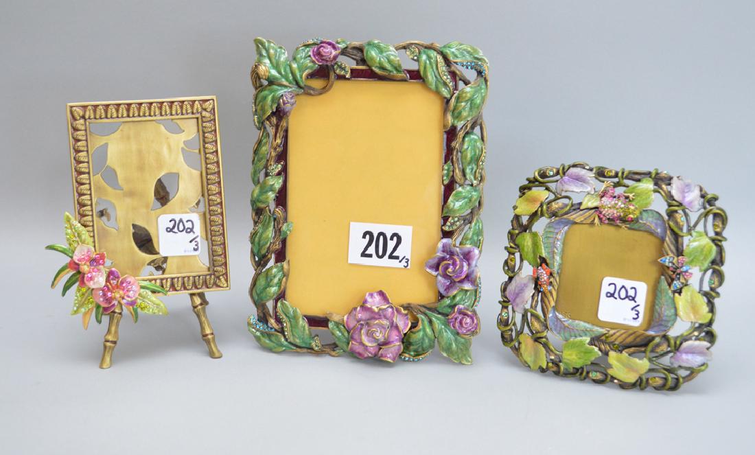 3 Jay Stongwater Enamel Frames.  Condition: good.  Each (1 of 4)