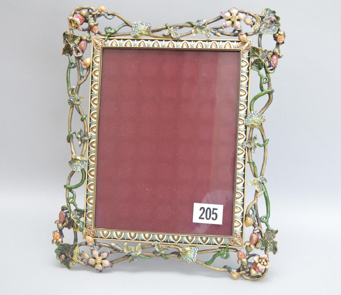 Large Jay Strongwater Bronze Enamel And Jeweled Frame. (1 of 8)