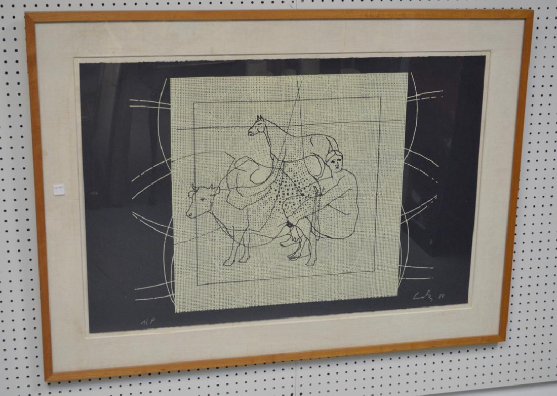 Enrique Castro-Cid (AMERICAN, 1937-1992) Silkscreen AP, (1 of 7)