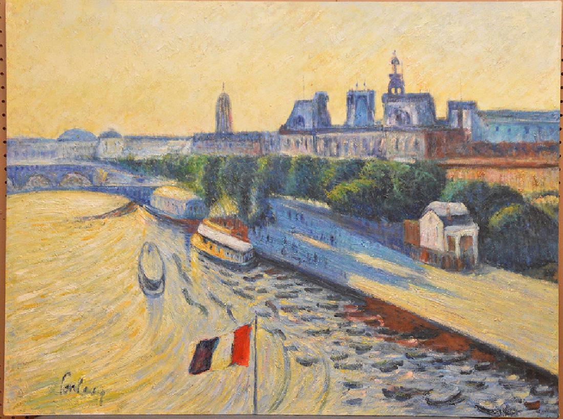Philip Corley (America b. 1944) oil on canvas, Le Seine (1 of 7)