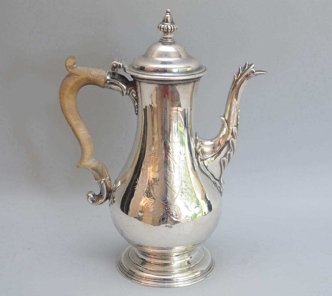 George III sterling silver coffee pot, Charles Wright, (1 of 6)