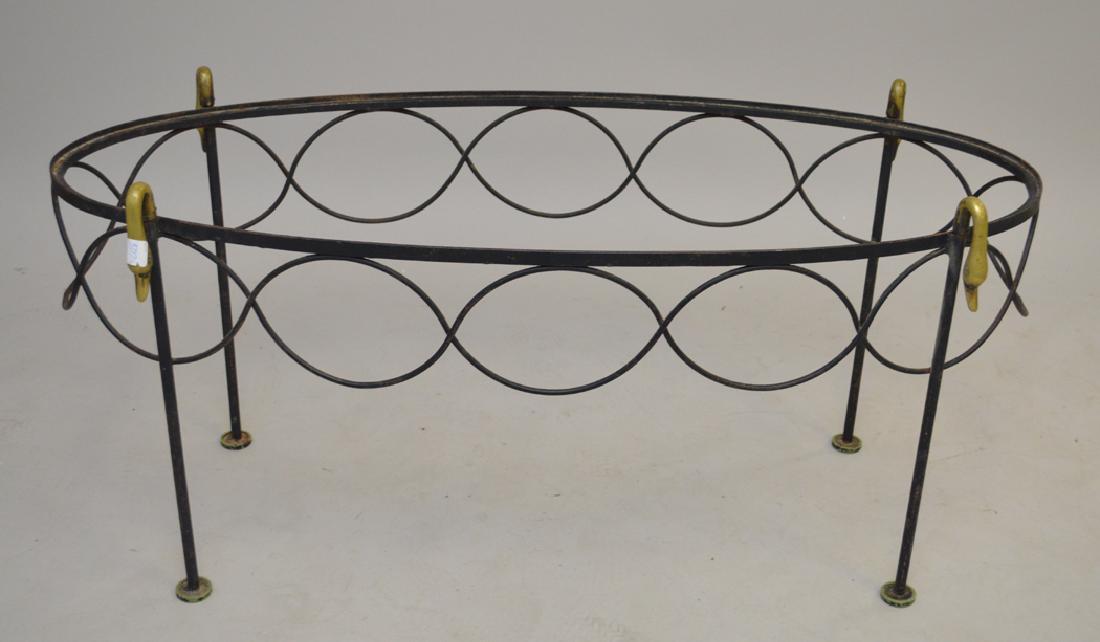 French iron oval swan table, c. 1940's, 18h x 42w x 17 (1 of 3)