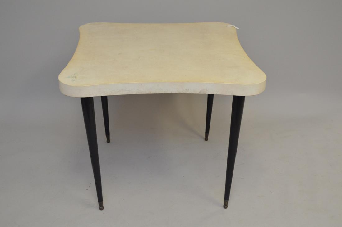Gilbert Rhode Vellum game table, c. 1940's, 29h x 34w x: Gilbert Rhode Vellum game table, c. 1940's, 29h x 34w x 34d