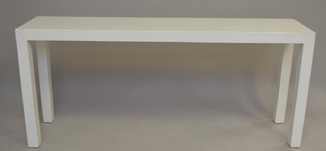 Dunbar Parsons white lacquered console table, 29h x 66w (1 of 6)
