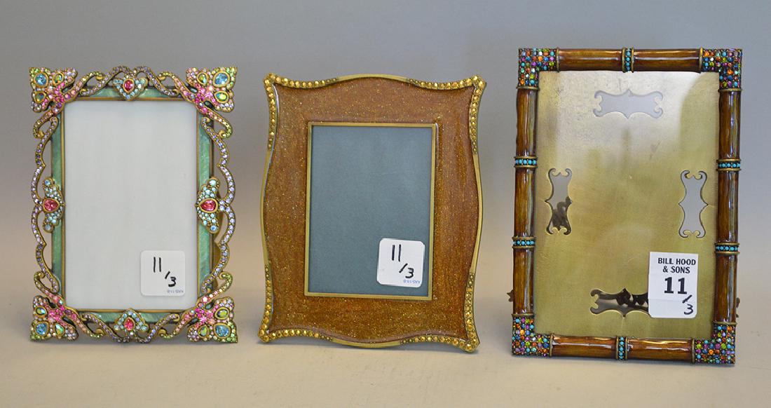 3 Jay Strongwater Frames.  Condition: good. Each piece (1 of 8)