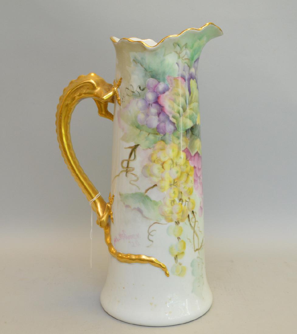 Limoges Porcelain Vase With Figural Gilt Dragon Handle Nov 07