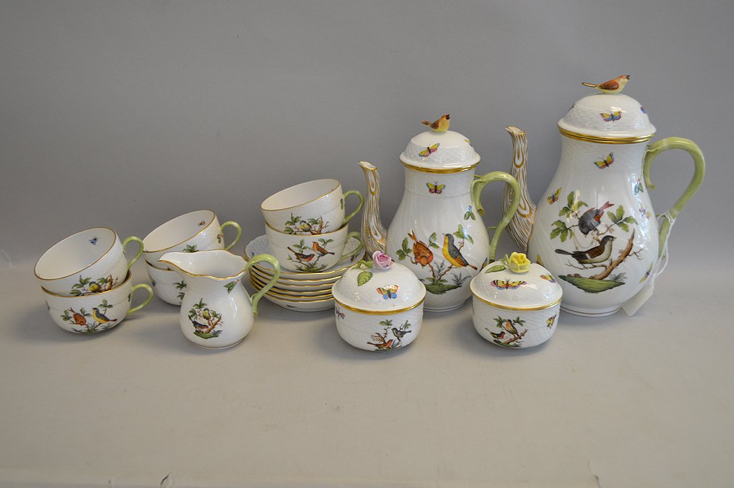 Herend lot, incl;  coffee/ tea set & platter (1 of 9)