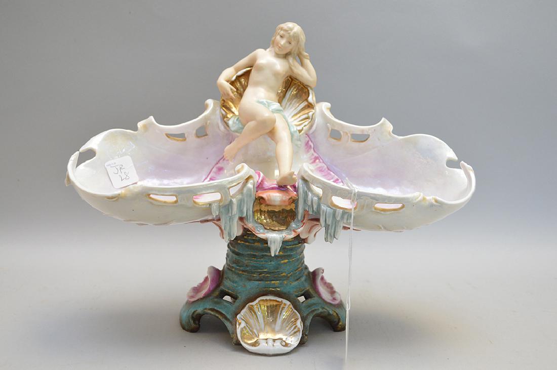 German Roudolstadt Porcelain Centerpiece.  Ht. 11" W. (1 of 6)