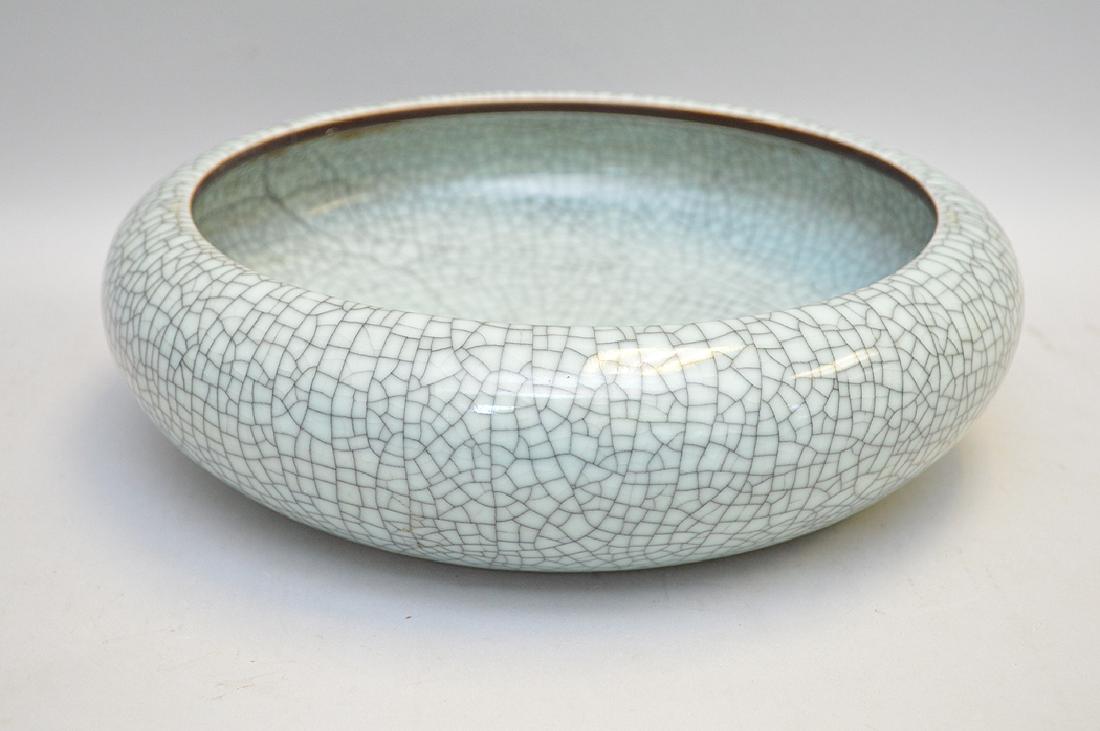 Chinese Ge-ware Porcelain Brush Wash Bowl.  Dia. 11 (1 of 5)