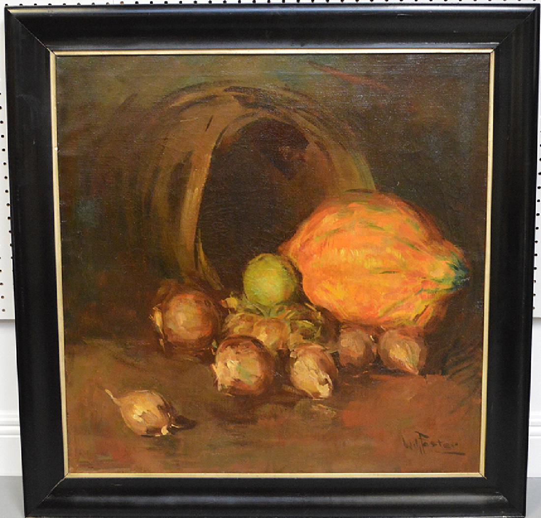 William Frederick Foster (AMERICAN, 1883-1953) oil on: William Frederick Foster (AMERICAN, 1883-1953) oil on canvas, Still Life, 30 x 30 inches
